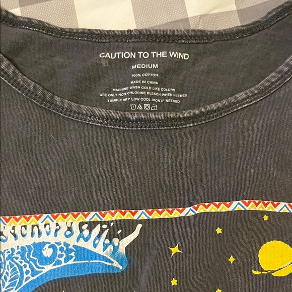 Caution To The Wind Black Cosmic Graphic Tee - Picture 2 of 4
